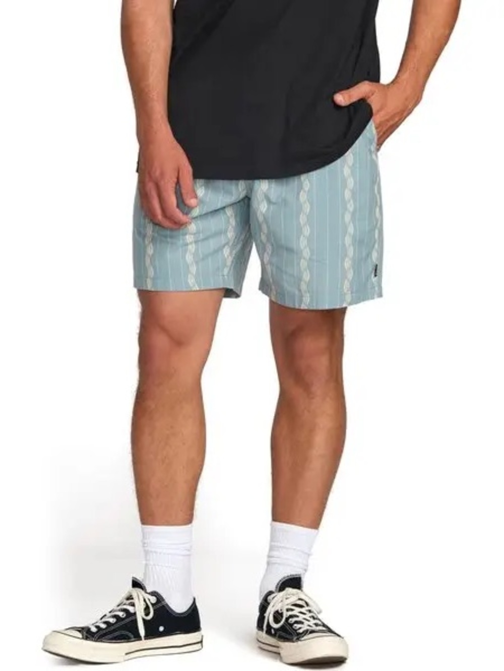 Billabong Mario Cotton Drawstring Shorts Cosmic Blue Stripe XL Beach Surf